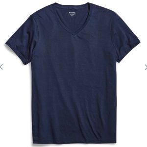 NWT Marine Layer Signature V-Neck True Navy Tee SZ Marge (Medium/Large)
